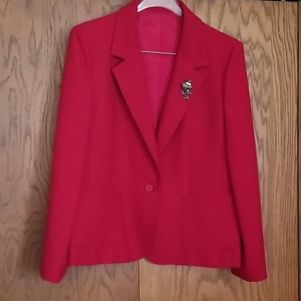 Red Women's Blazer